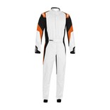Kombinezon wyścigowy Sparco Competition MY22 biało-pomarańczowy (FIA)