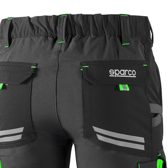 Spodnie Tech Sparco szare/zielone