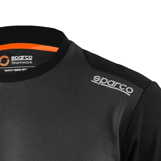 Koszulka t-shirt Tech Sparco czarna/pomarańczowa