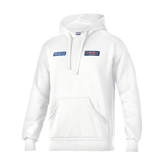 Bluza z kapturem Stripe Martini Racing Sparco biała