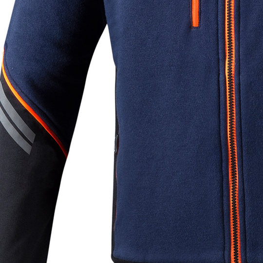 Bluza z kapturem rozpinana Tech Sparco granatowa/pomarańczowa