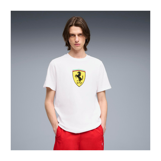 Koszulka t-shirt Large Logo Scuderia Ferrari F1 2026 biała