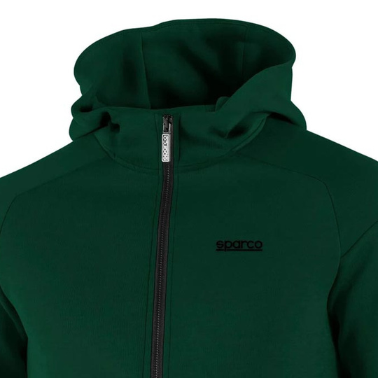 Bluza z kapturem rozpinana Full Zip MY25 Sparco zielona