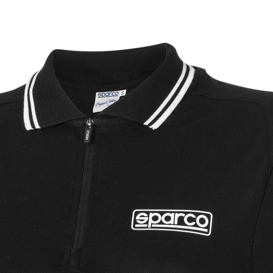 Koszulka polo damska ZIP MY24 Sparco czarna