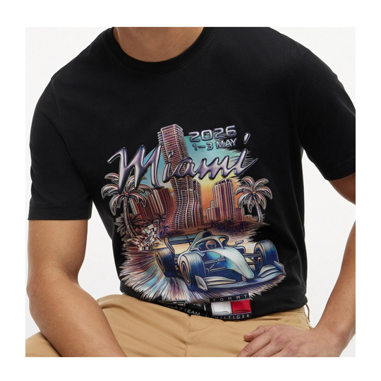 Koszulka męska t-shirt czarna Miami Graphic Cadillac F1 2026