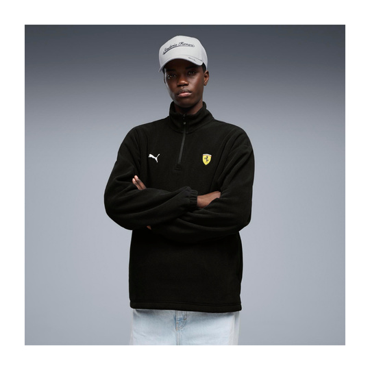 Bluza męska 1/4 Zip czarna Scuderia Ferrari F1 2026