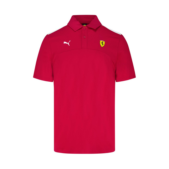 Koszulka polo męska Logo czerwona Ferrari F1 2025