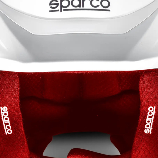 Kask Sparco Flux RJ-i biały/czerwony (FIA)