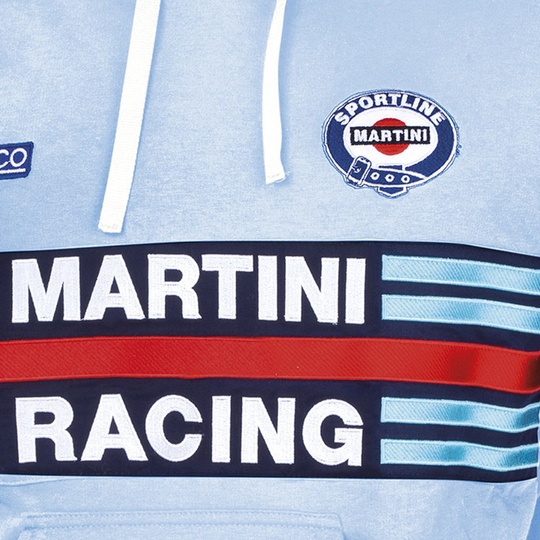 Bluza z kapturem Martini Racing Sparco błękitna