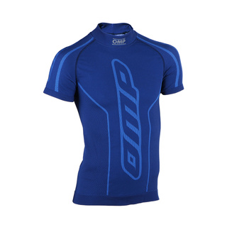T-shirt kartingowy OMP KS MY24 niebieski
