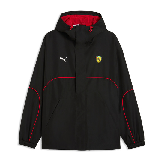 Kurtka męska przeciwdeszczowa czarna Rain Ferrari F1 2026