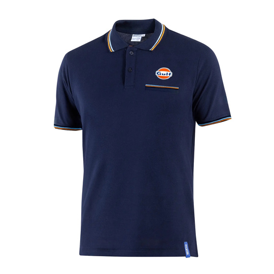 Koszulka polo męska Sparco GULF pocket navy blue