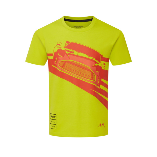 Koszulka t-shirt dziecięca AMR Graphic Aston Martin Racing 2026 limonkowa