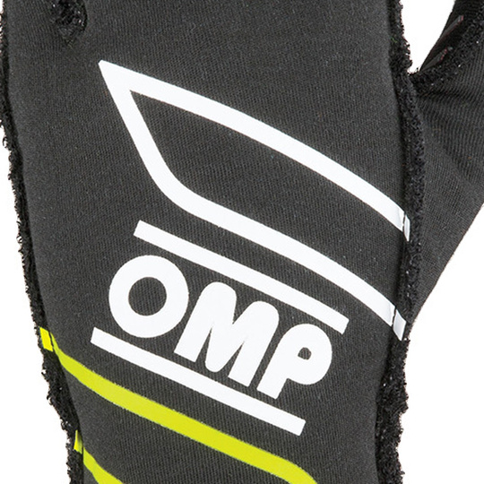 Rękawice OMP One-S MY25 czarne/żółte (FIA)