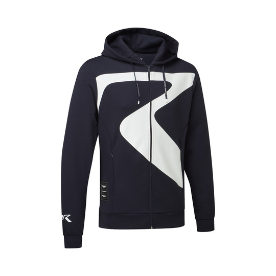 Bluza z kapturem rozpinana AMR Graphic Aston Martin Racing 2026 granatowa