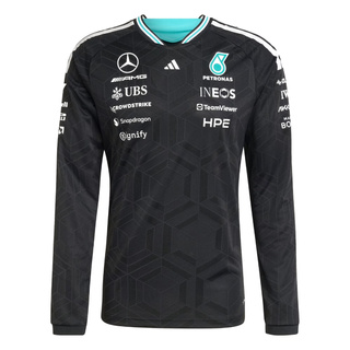 Koszulka z długim rękawem Authentic Team Mercedes AMG F1 2026 czarna Koszulka z długim rękawem Authentic Team Mercedes AMG F1 2026 czarna