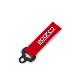 Breloczek skórzany do kluczy Sparco czerwony