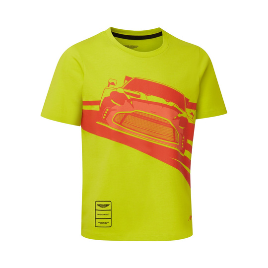 Koszulka t-shirt dziecięca AMR Graphic Aston Martin Racing 2026 limonkowa