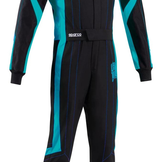 Kombinezon Sparco Thunder czarny/niebieski (FIA)
