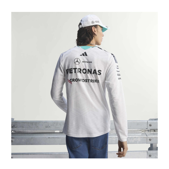 Koszulka z długim rękawem Authentic Team Mercedes AMG F1 2026 biała