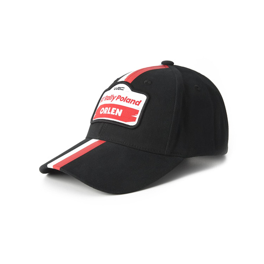 Czapka z daszkiem dziecięca Stripe Rally Poland WRC czarna