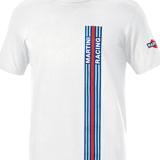 Koszulka t-shirt Stripes Martini Racing Sparco biała