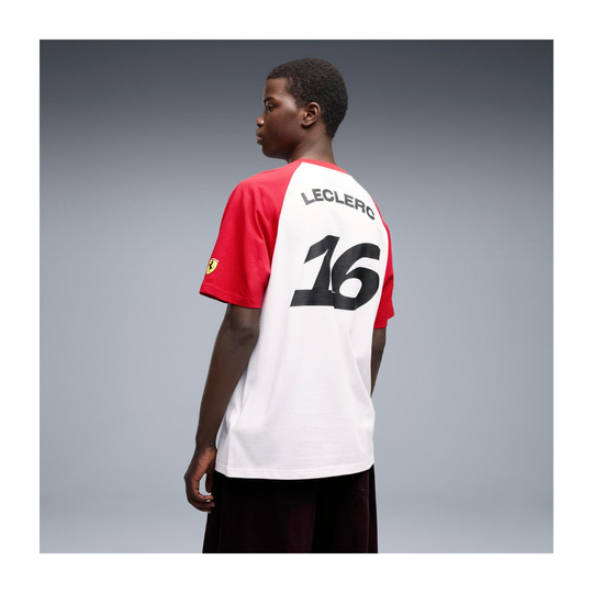 Koszulka T-shirt męska biała Leclerc Graphic Scuderia Ferrari F1 2026