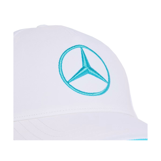 Czapka męska baseballowa biała George Russell Mercedes AMG F1 2026