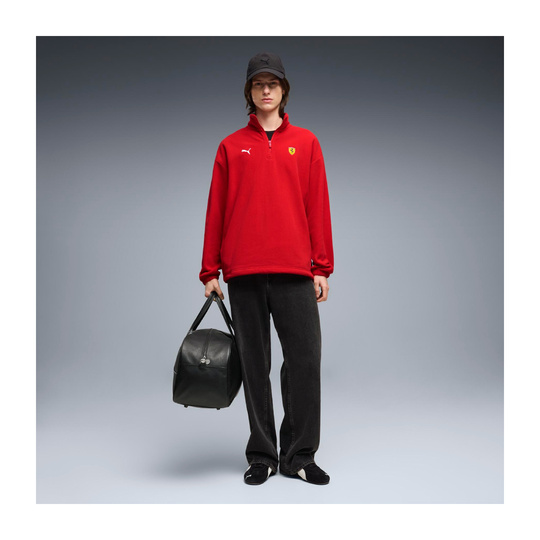 Bluza męska 1/4 Zip czerwona Scuderia Ferrari F1 2026