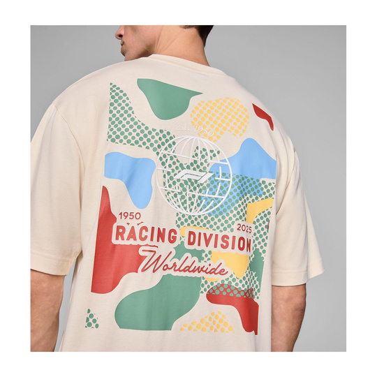 Koszulka T-shirt męska Camo Graphic beżowa Formula 1 2025