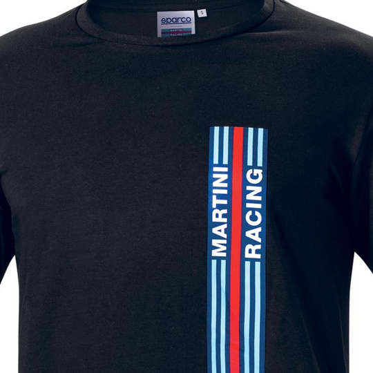 Koszulka t-shirt Stripes Martini Racing Sparco czarna