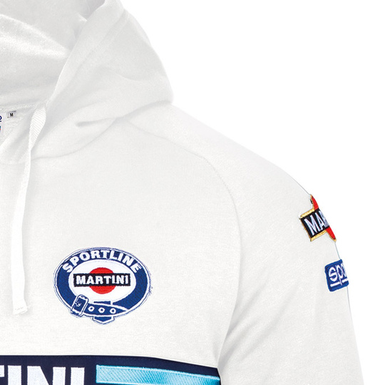 Bluza z kapturem Martini Racing Sparco biała
