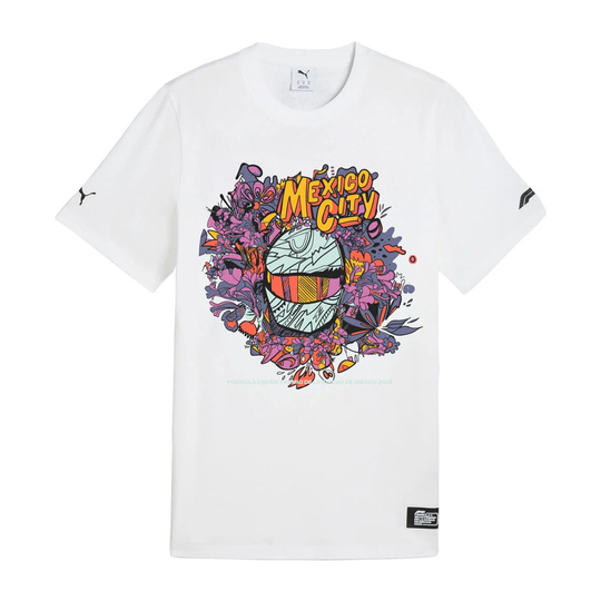 Koszulka T-shirt męska Mexico City GP biała Formula 1 2025