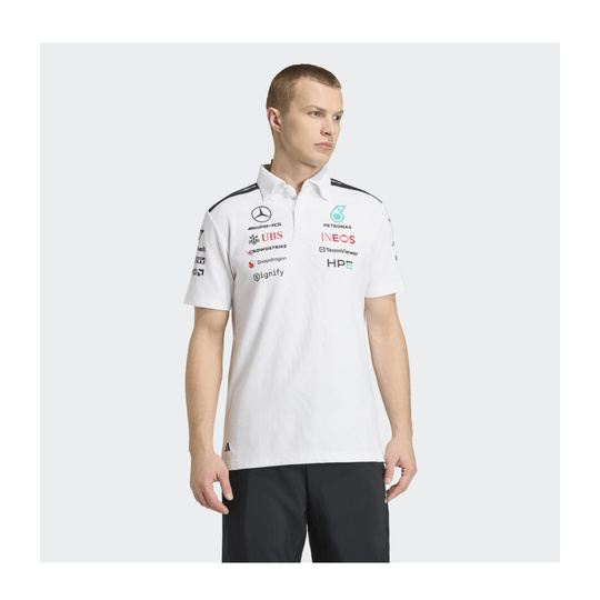Koszulka polo Team Mercedes AMG F1 2026 biała