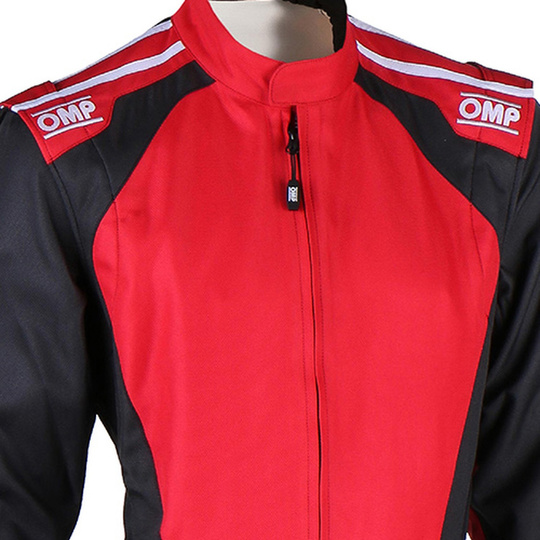 Kombinezon dziecięcy OMP KS-3X czarny/czerwony (FIA)