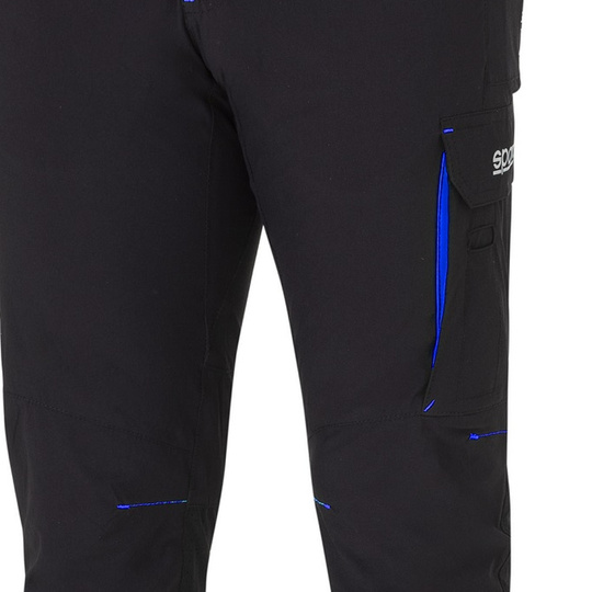 Spodnie Light Tech Sparco czarne/niebieskie