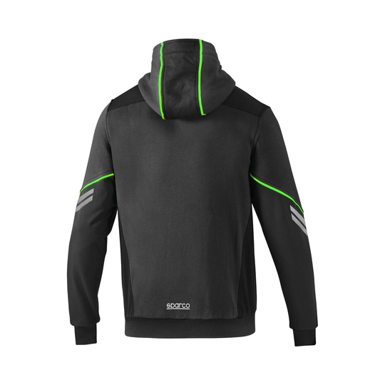 Bluza z kapturem rozpinana Tech Sparco zielona