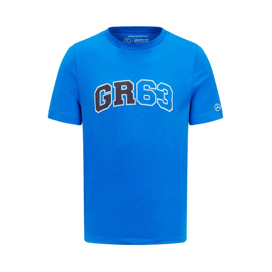 Koszulka t-shirt George Russell Logo Mercedes AMG F1 niebieska