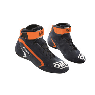 Buty OMP First MY21 granatowe/pomarańczowe (FIA) Buty OMP First MY21 granatowe/pomarańczowe (FIA)