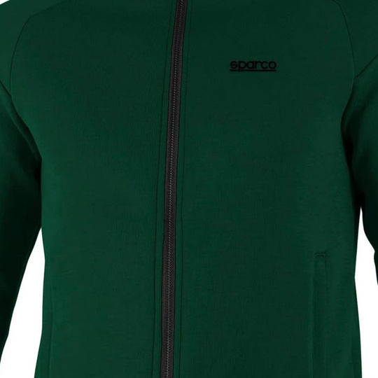 Bluza z kapturem rozpinana Full Zip MY25 Sparco zielona