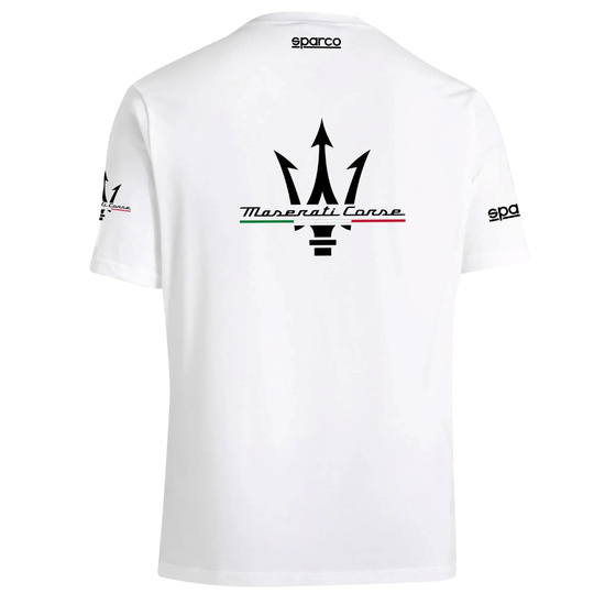 Koszulka T-shirt Sparco Maserati Corse – biała