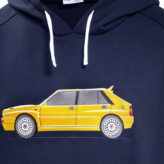 Bluza z kapturem Lancia HF Delta Integrale Sparco granatowa/biała
