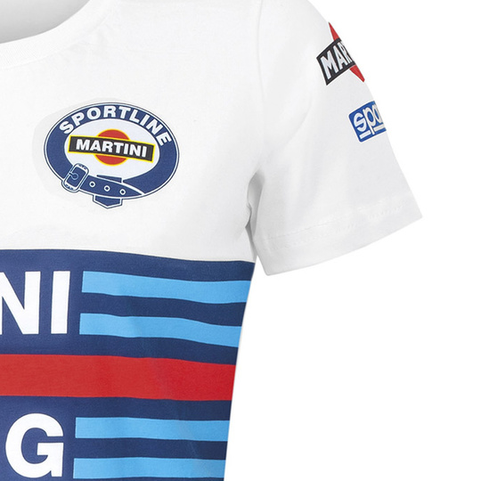 Koszulka t-shirt damska Martini Racing Sparco biała