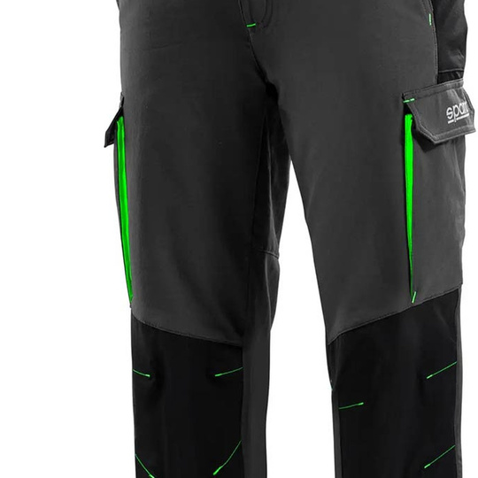 Spodnie Tech Sparco szare/zielone