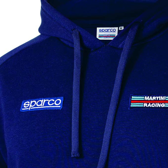 Bluza z kapturem Stripe Martini Racing Sparco granatowa