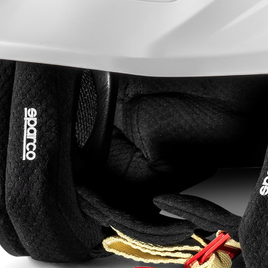 Kask Sparco Flux RJ-i biały/czarny (FIA)