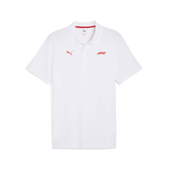 Koszulka polo męska Small Logo biała Formula 1 2025
