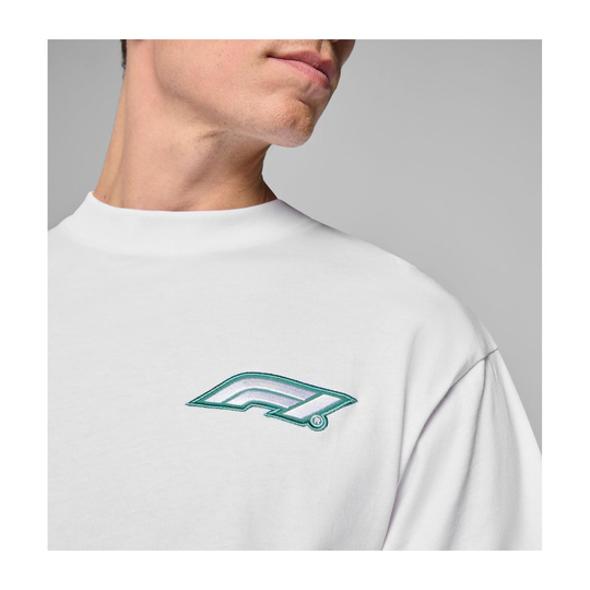 Koszulka T-shirt męska Legacy Graphic biała Formula 1 2025