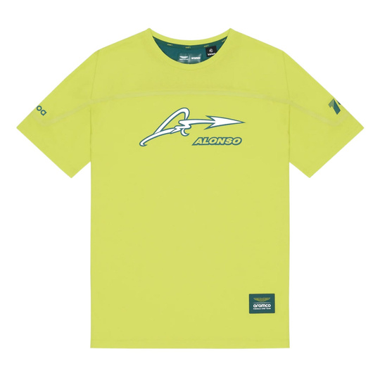 Koszulka t-shirt Fernando Alonso Band Kimoa Aston Martin F1 limonkowa