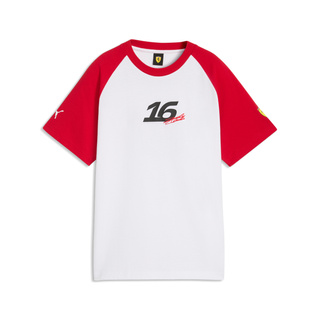 Koszulka t-shirt dziecięca Charles Leclerc Graphic Scuderia Ferrari F1 2026 biała Koszulka t-shirt dziecięca Charles Leclerc Graphic Scuderia Ferrari F1 2026 biała